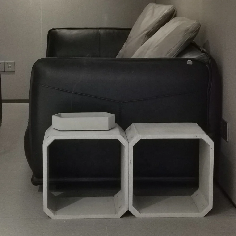 BENTU design KOU stackable modern furniture multi functional concrete cement combine-unit for wall book shelf shelves table