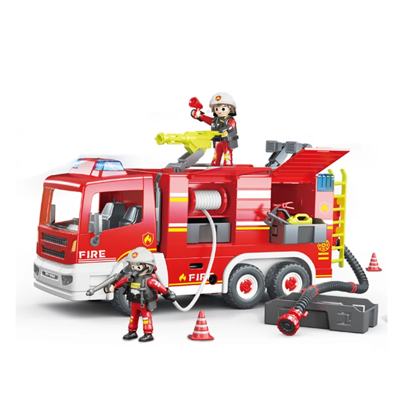 2023 New  Educational Toy Kids electric Fire Rescue Truck and Helicopter Series w light and sound