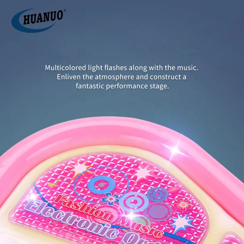 HOT Selling Kids Pink Multi-Functional Girls Piano Musical Instrument Electronic Organ Toy for Sale