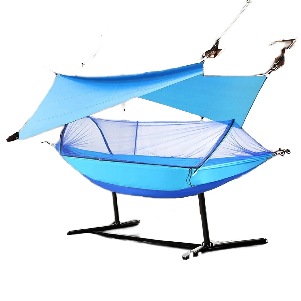 Winpolar Double-Folding Beach Tree House Mosquito Net Hammock Tent Outdoor Activity with Nylon & Rope Material Adults Camping
