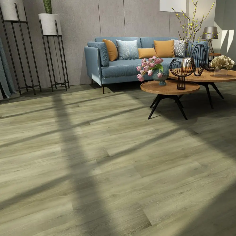 4mm Customized Waterproof Plastic Flooring Commercial Tile Luxury Vinyl Plank UV Lacquered SPC Click Flooring PVC Flooring