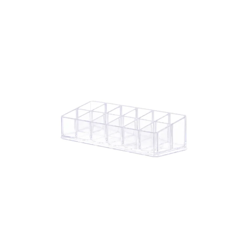 Acrylic lipstick storage box desktop lipstick lip glaze box transparent multi-cell storage box rack