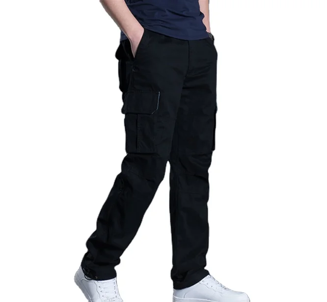 
Custom utility cargo trousers wholesale mens stacked pants jogging pants sweatpants 100%cotton safety workwear men long pants 