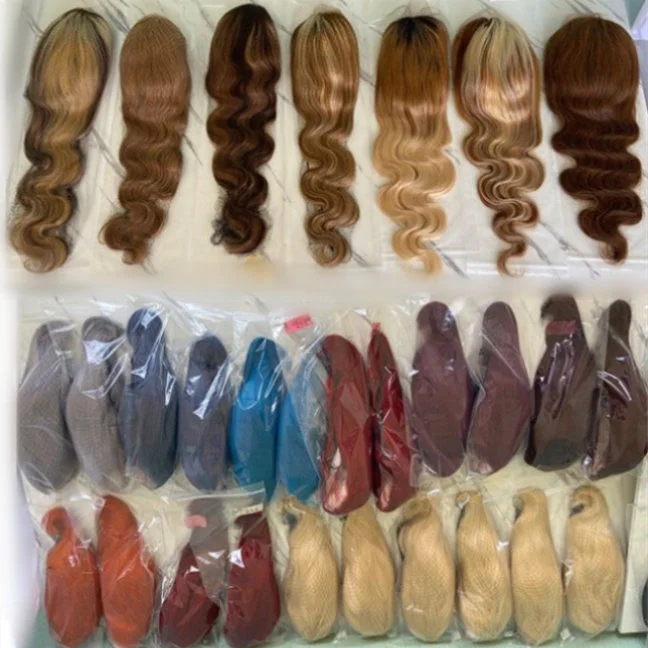 Vendors180% 250% Density 1B 27  Brown Color 13 x 4 Lace Frontal Human Hair Wig Body Waves Lace Wig Pre Plucked Lace Frontal Wigs