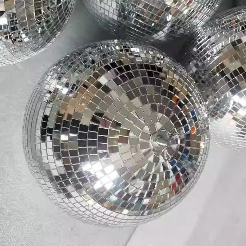 China factory price Mirror Ball 30cm to 100cm Gold/Silver Disco Glass Ball with Motor for nightclub party