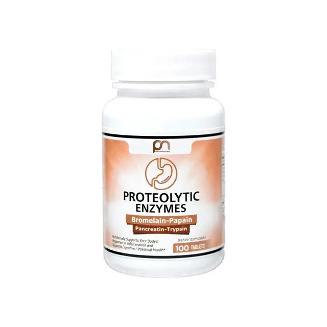 Proteolytic Enzymes, Bromelain, Papain, Pancreatin, Trypsin, Plus Standardized Amylase, Lipase & Protease OEM