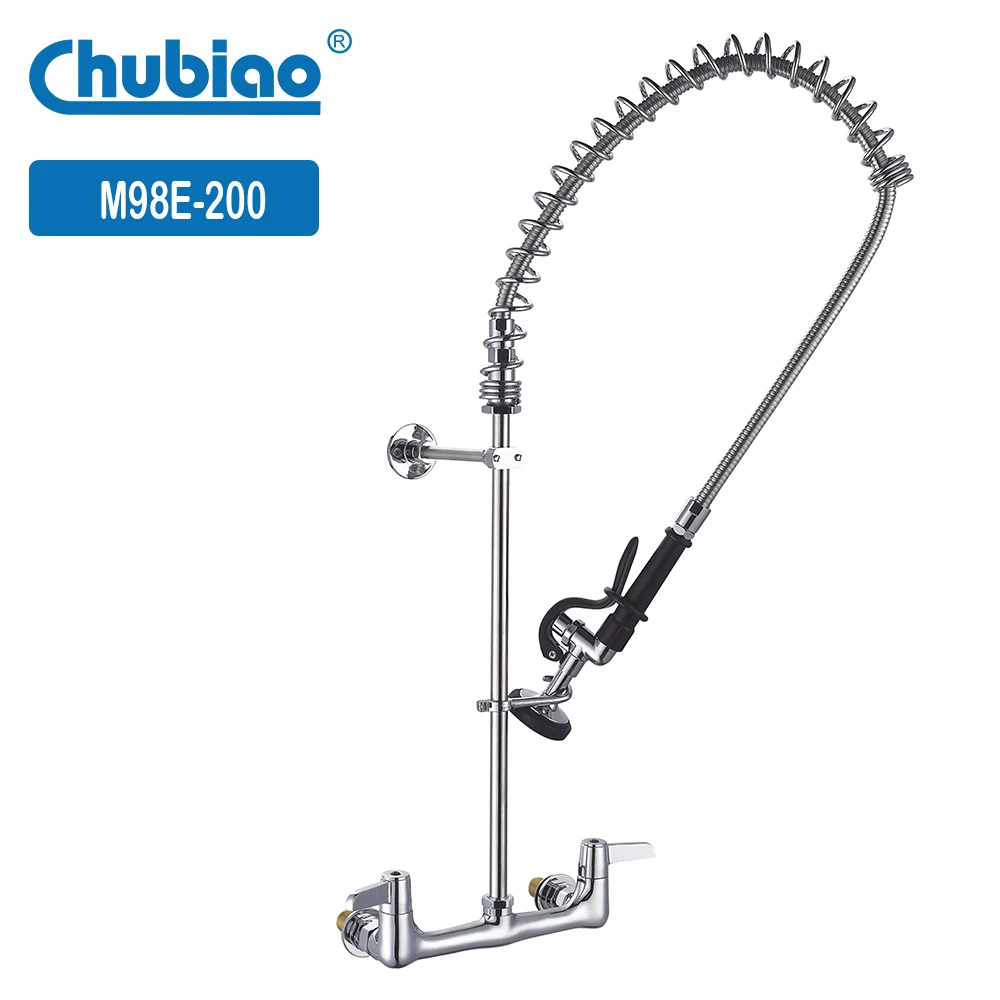 8 inches center Wall mounted Pre Rinse Taps Commercial catering equipment application pre rinse faucet