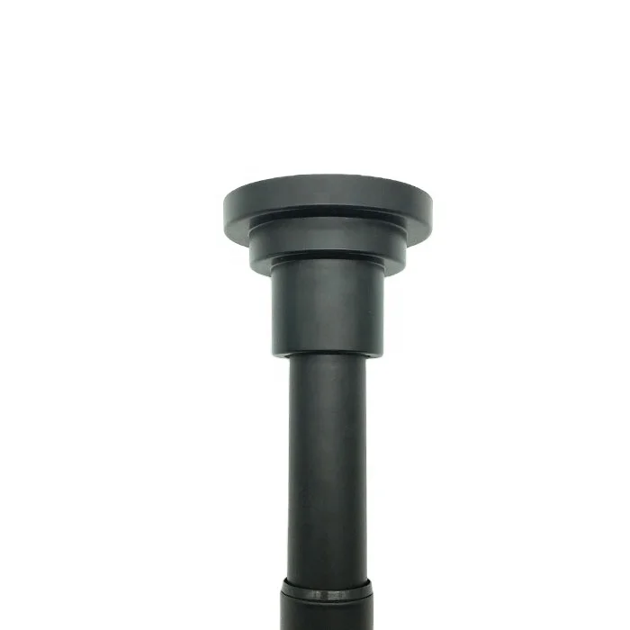 
2020 Lingquan factory new design senior black decor shower tension rod extend tension pole for bathroom 