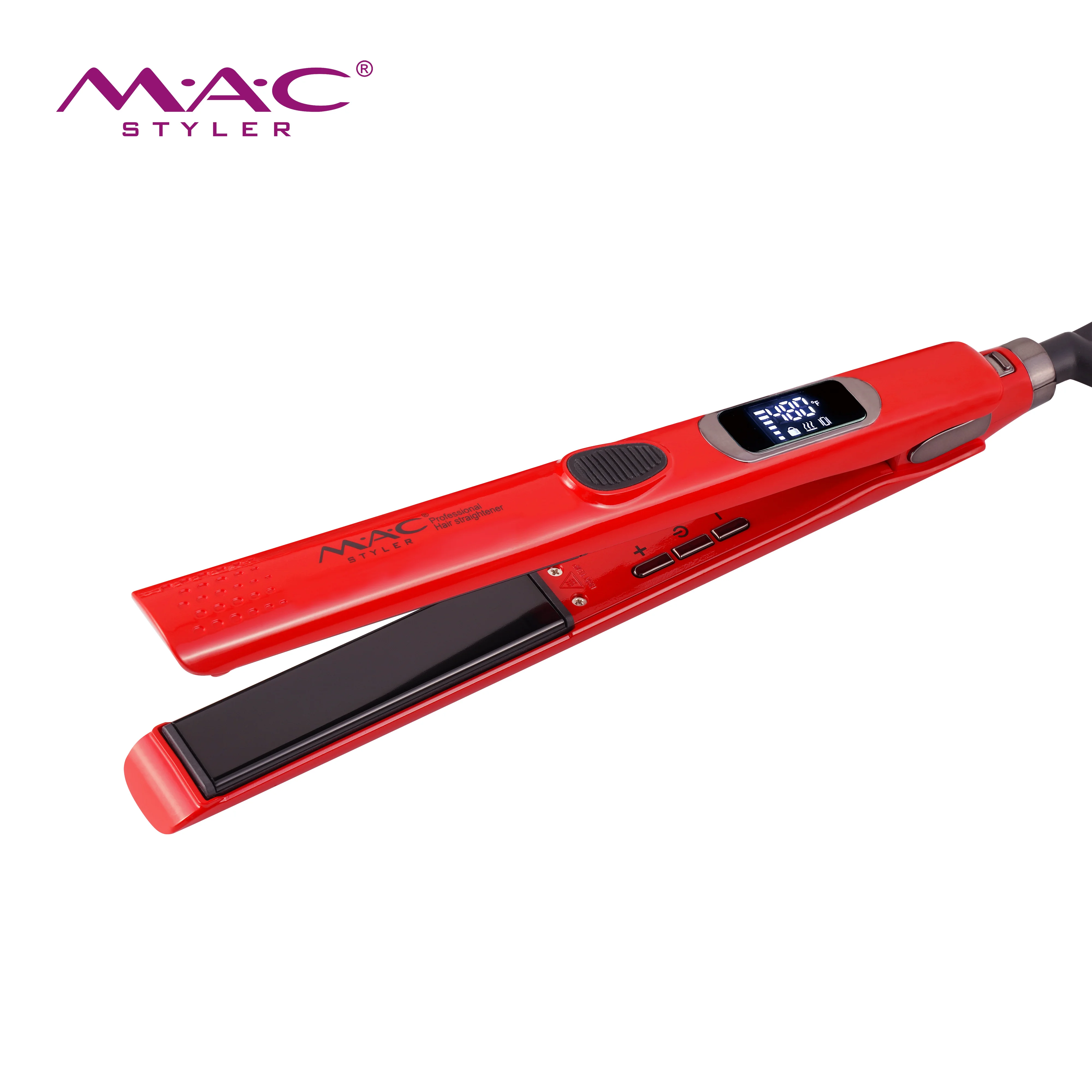 MAC Style High Temperature Professional HIgh Quality Red Vibrate Flat Iron  Hair Straightener