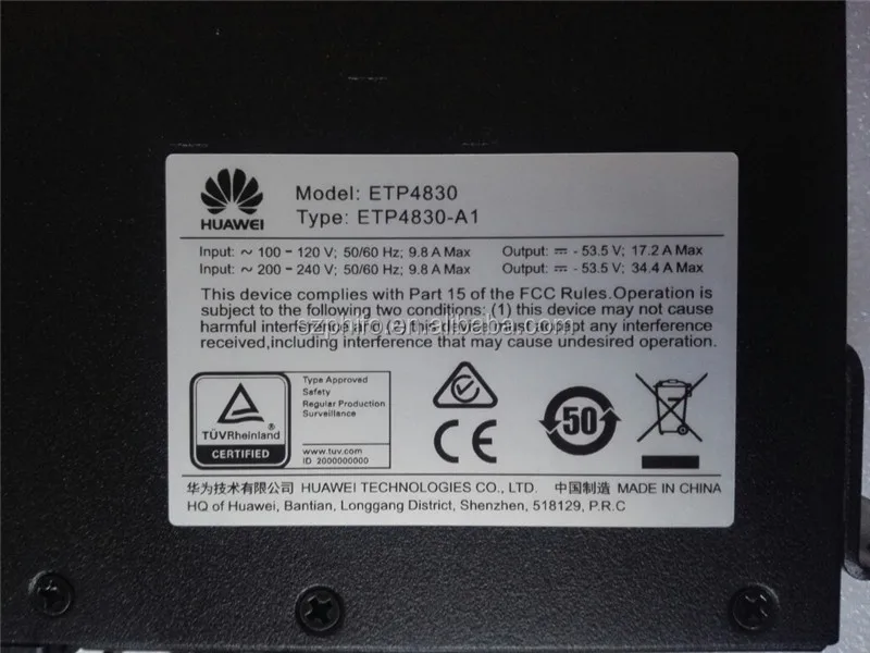 Встроенный Power System ETP4830-A1 с SMU01C монитор R4815N силовой модуль Huawei преобразователь переменного тока в постоянный выпрямителя