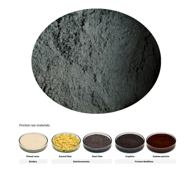 Asbestos free Brake pads raw material with Phenolic Resin Friction material with steel fiber