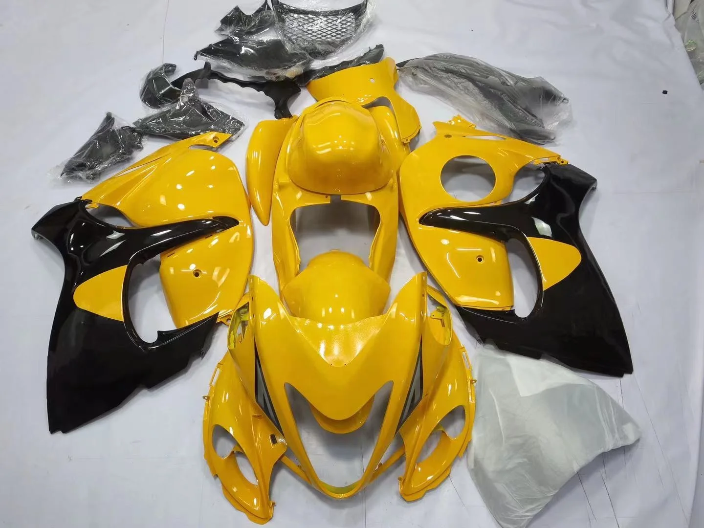 Комплект обтекателей для мотоцикла 2021 WHSC SUZUKI GSXR1300 2008-2014 комплект из АБС-пластика желтого цвета