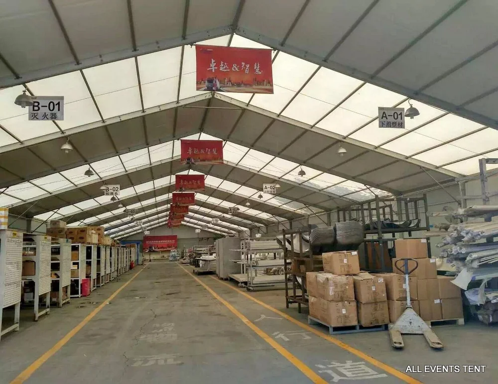 Large Aluminum Frame Industrial Tent For Outdoor Warehouse Storage