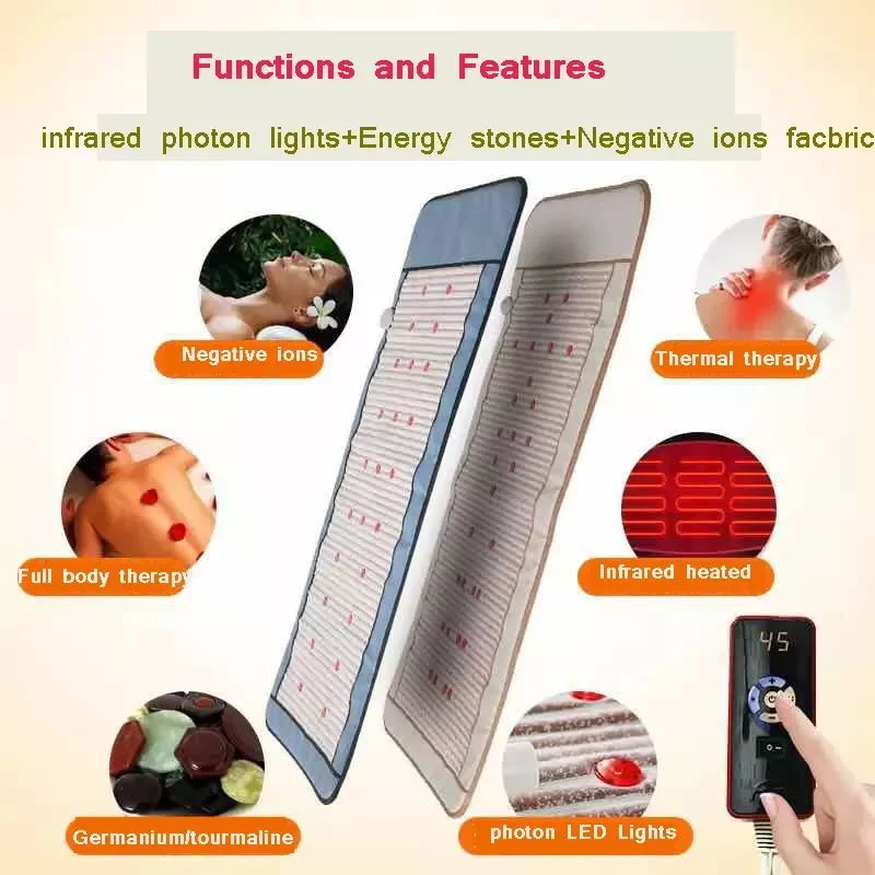 Hot Sale Electric Massage Chair Pemf Photon Infrared Amethyst Mattress For Pain Muscle Relief