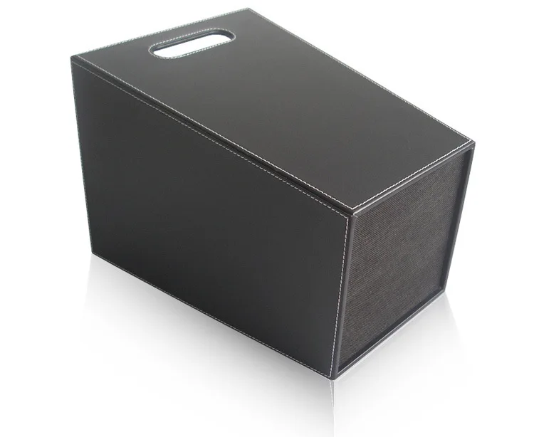 Custom PU Leather Office and Kitchen Trash Can trash bin garbage bin with Inner Bucket