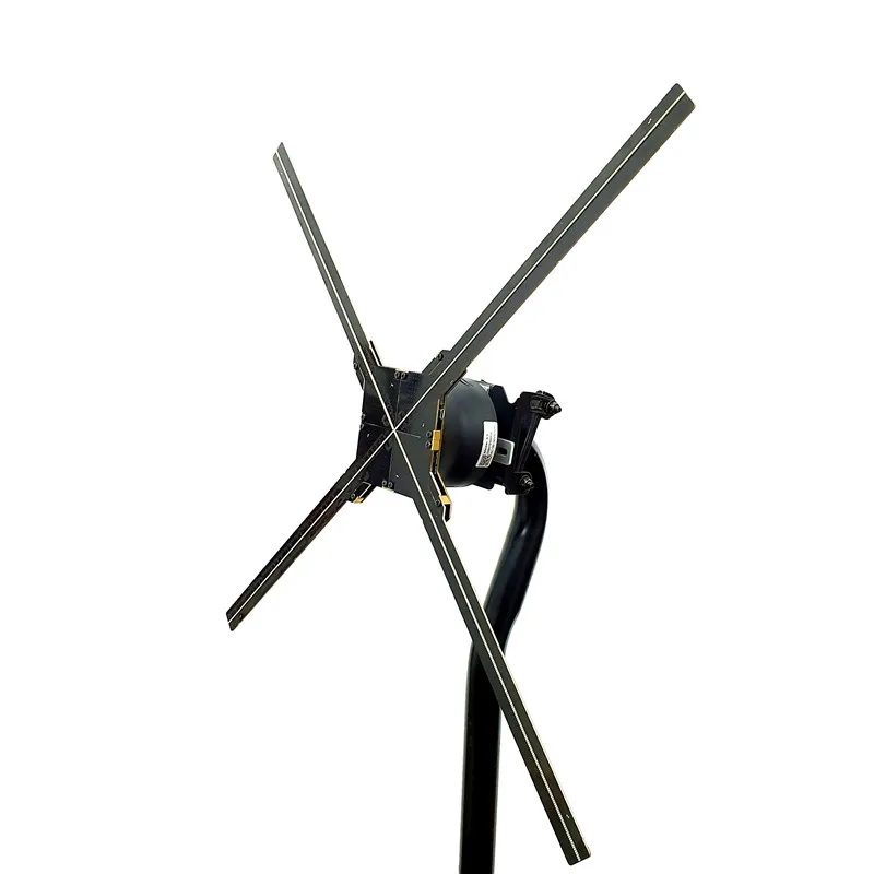 high brightness HD outdoor display 75 3d led Holographic fan Advertising 3d Projector Led