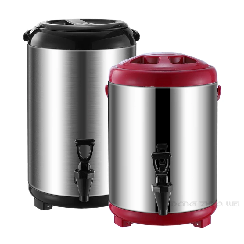 Factory direct Commercial Restaurant Barrel Bucket Faucet Milk Tea Shop Stainless Steel Equipment Buckets Warmer Dispenser