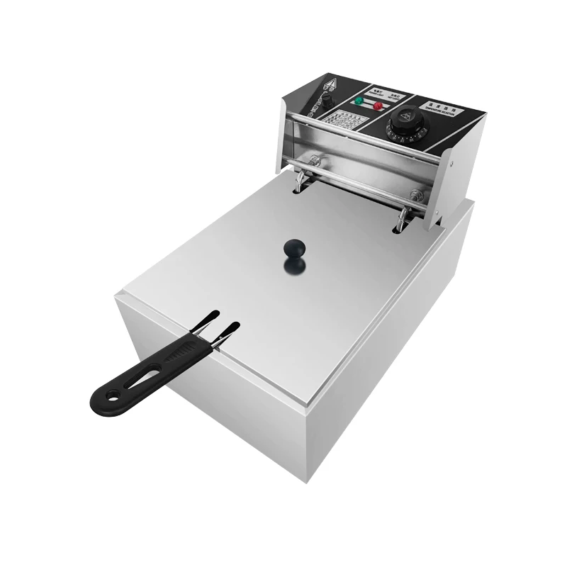 6 Liter Commercial Kitchen Electric Deep Fryer Restaurant Friteuse Machine With Temperature Control