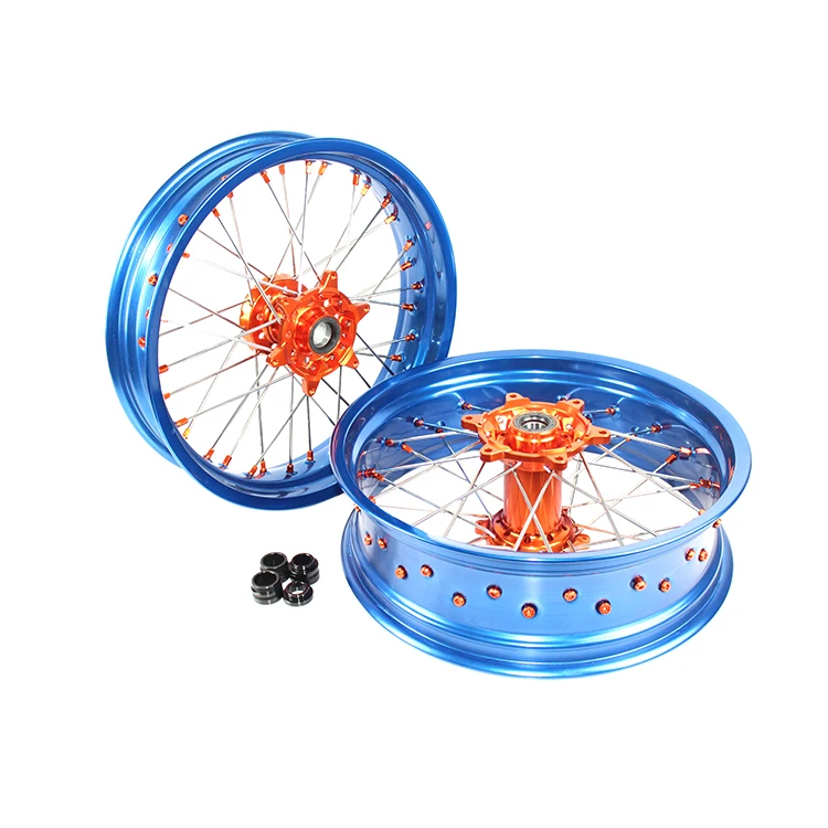 Motorcycle accessories Aluminum alloy Super Motard rims supermoto wheels for KTM SXF 250 exc 300