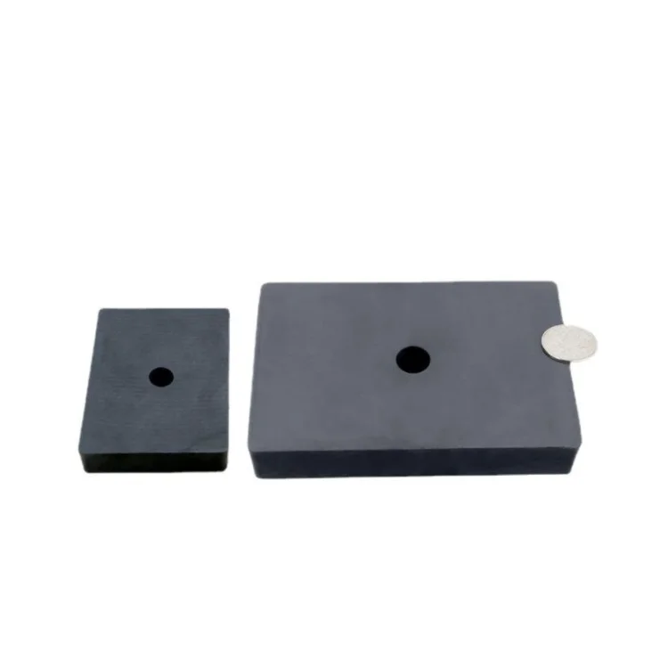 Super strong magnetic wholesale price ferrite magnet block with hole