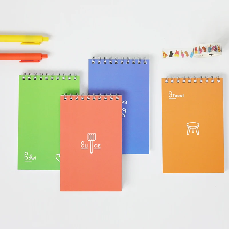 Office School Supplies Mini Pocket Top Spiral Bound Cute Stationery Hardcover Memo Pad To Do List Notepad