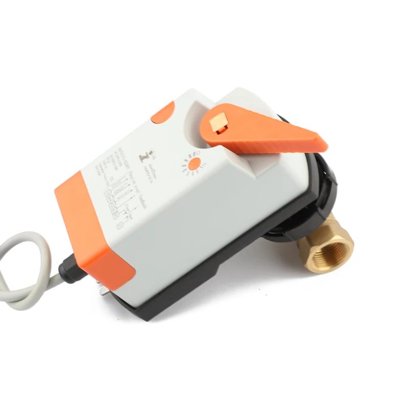 AC24V AC220V Two-Way Electric Brass Ball Valve Water In-Place DN20 Passive Signal Feedback Actuator Switch OEM Customizable