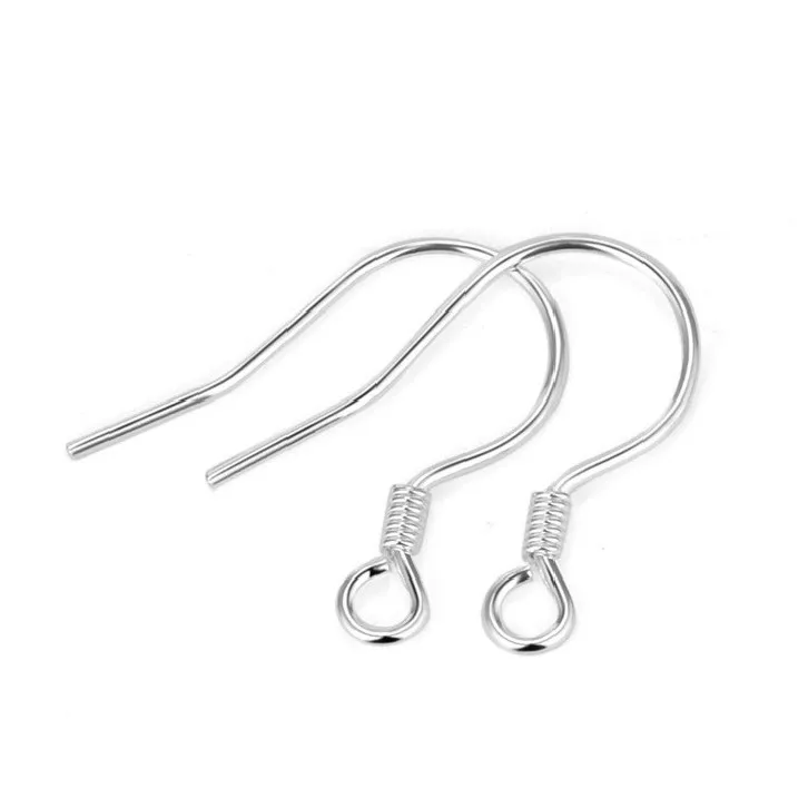 Good quality 925 sterling silver earring hooks for diy women jewelry making earring accessories
