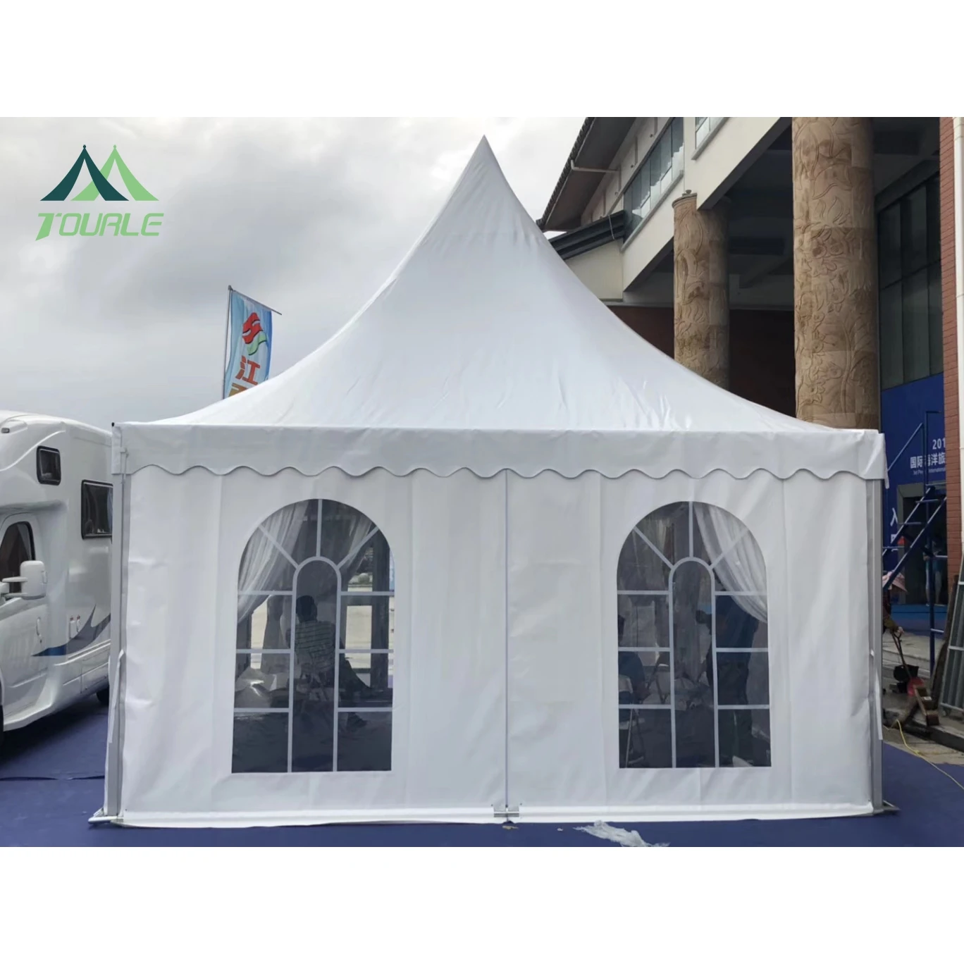 High Quality Outdoor White Canvas Gazebo Pagoda Tent For Wedding Party Aluminum alloy frame