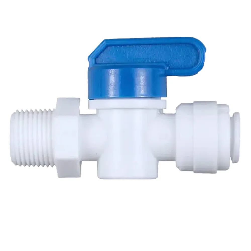 Shut off Valve 1/2 Male NPT to 3/8OD quick connect for beer