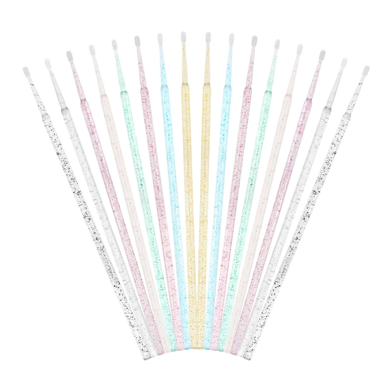 Semi-permanent Tattoo Cotton Swabs Grafting Eyelash Cleaning Cotton Swabs Crystal Rod New Arrival 100 Pieces/pack of Korean 25g