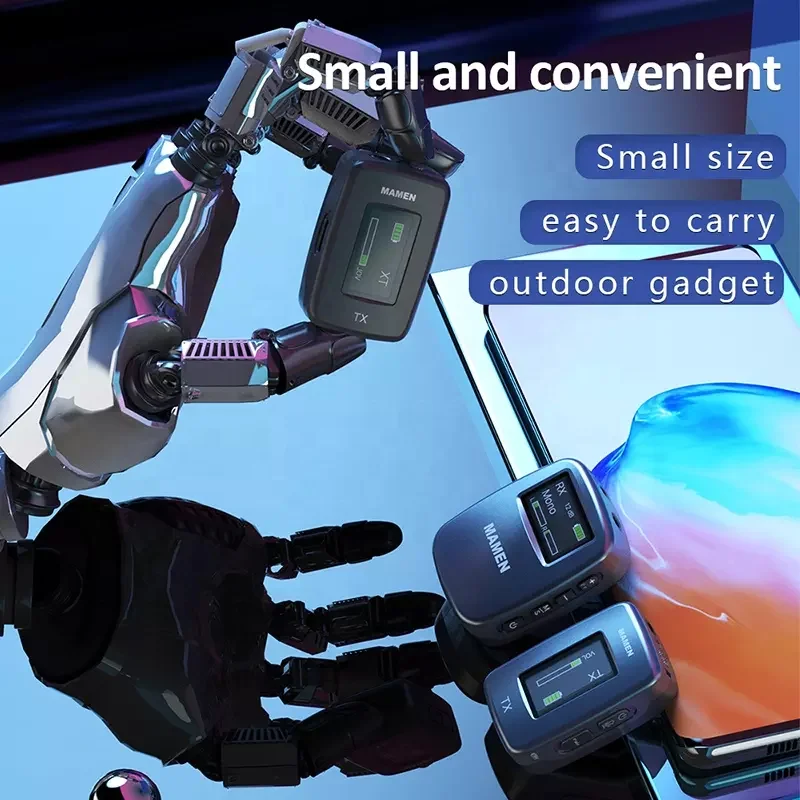 Camera 2.4G Wireless Lapel Lavalier Mic Recorder Interview Shot Gun Mic Microphone With Speech 5G For Laptop DSLR Tablet