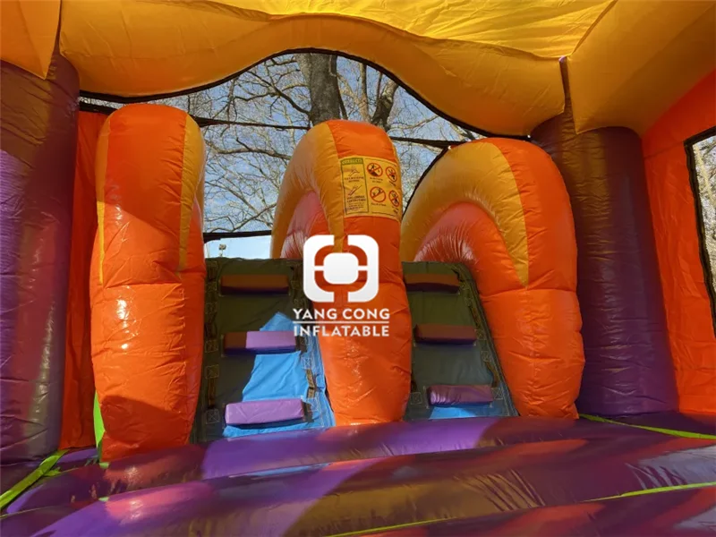 Fun world 7.6*4.6*4.3m inflatable slides combo house bounce for children