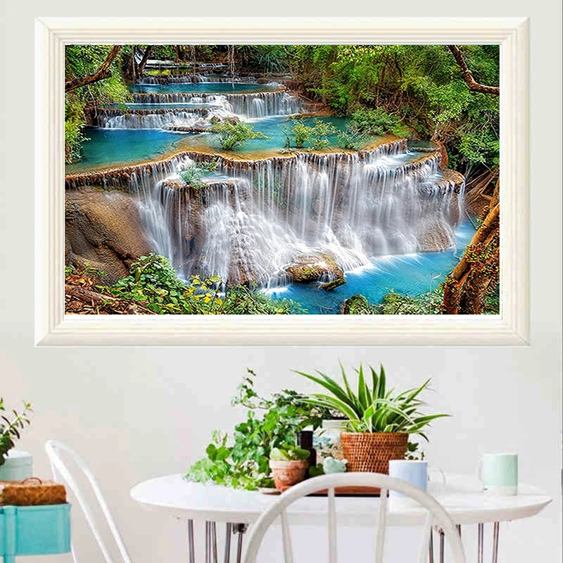 
5D Diy Diamond Painting Full Drill Square Or Round Paintings Art On Canvas Sea View Canvas Pictures 30*40CM 3D Diy Painting 