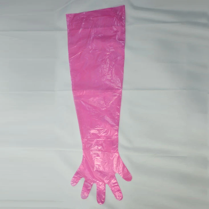 Waterproof Cow insemination Artificial Shoulder length disposable length gauntlets gloves veterinary gloves