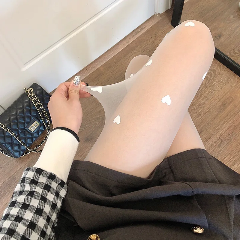 High Quality Womens Tights Leggings High Waist Transparent Printed Stocking Korean Seamless Tall Fashion Charm Pantyhose
