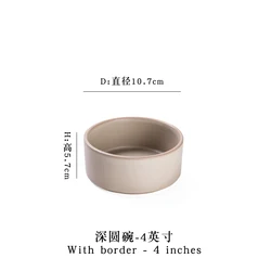 Factory Direct Supply Porcelain Matte Black White Light Green Brown Khaki Modern Cheap Ceramic Salad Bowls