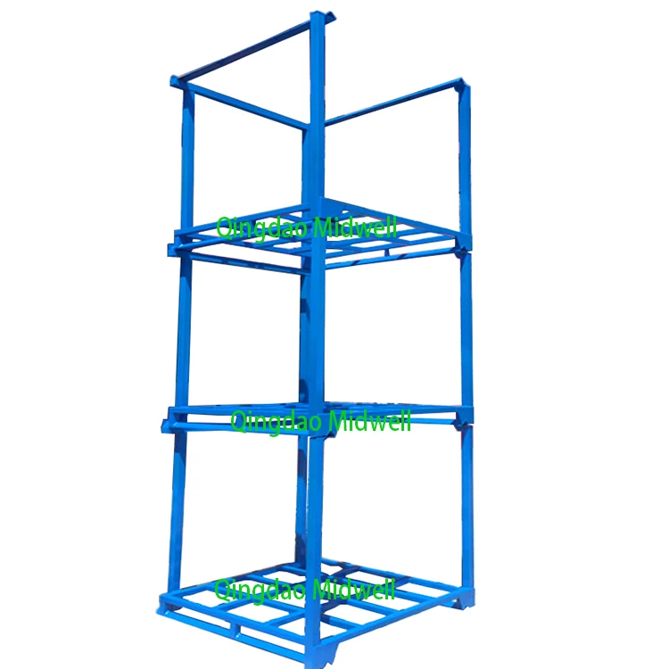 Hot sale detachable portable metal palletainer auto industry warehouse storage steel tyre nestainer rack