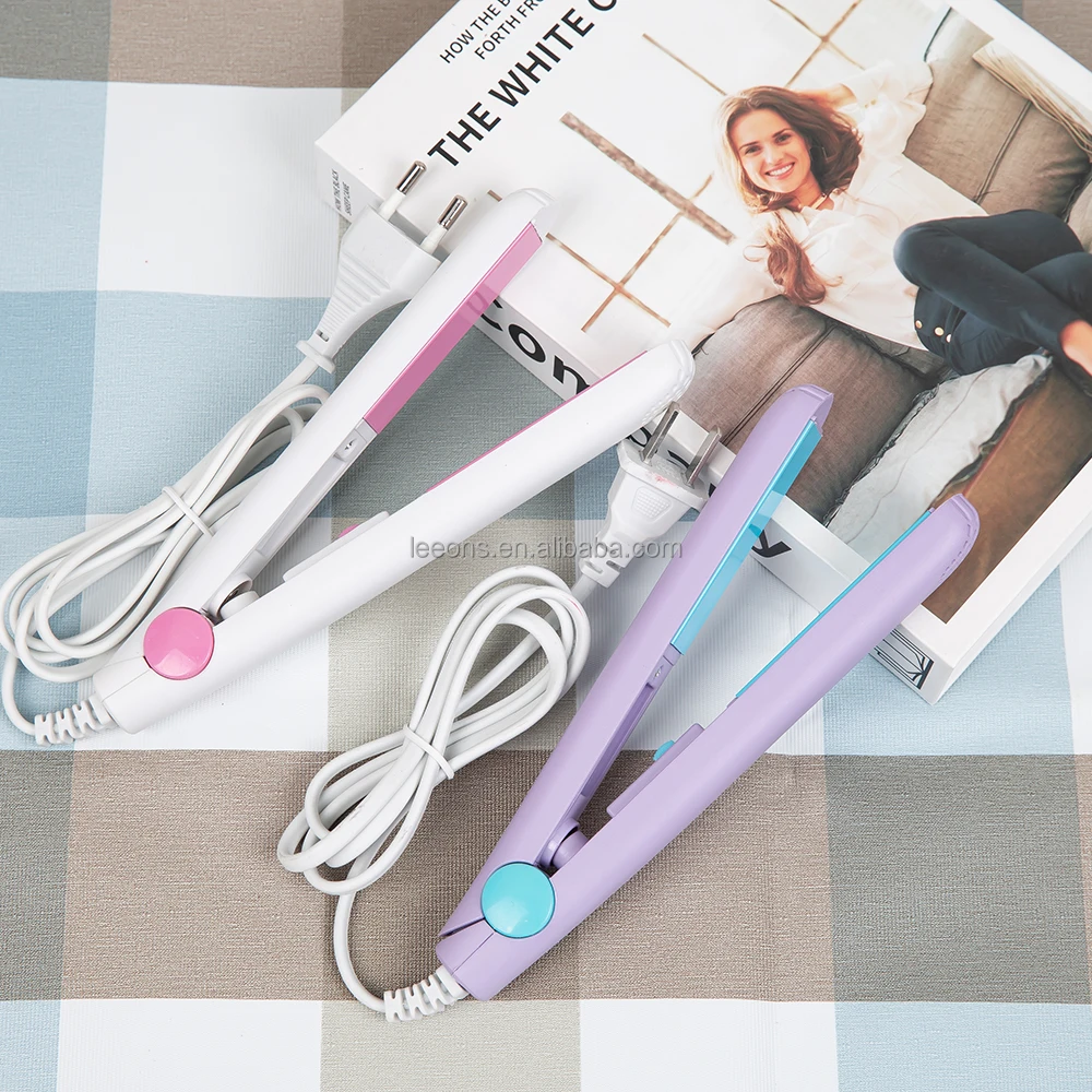 Travel Portable Mini Flat Iron Smart Ceramic Tourmaline Hair Straightener Small Flat Irons for Short Hair