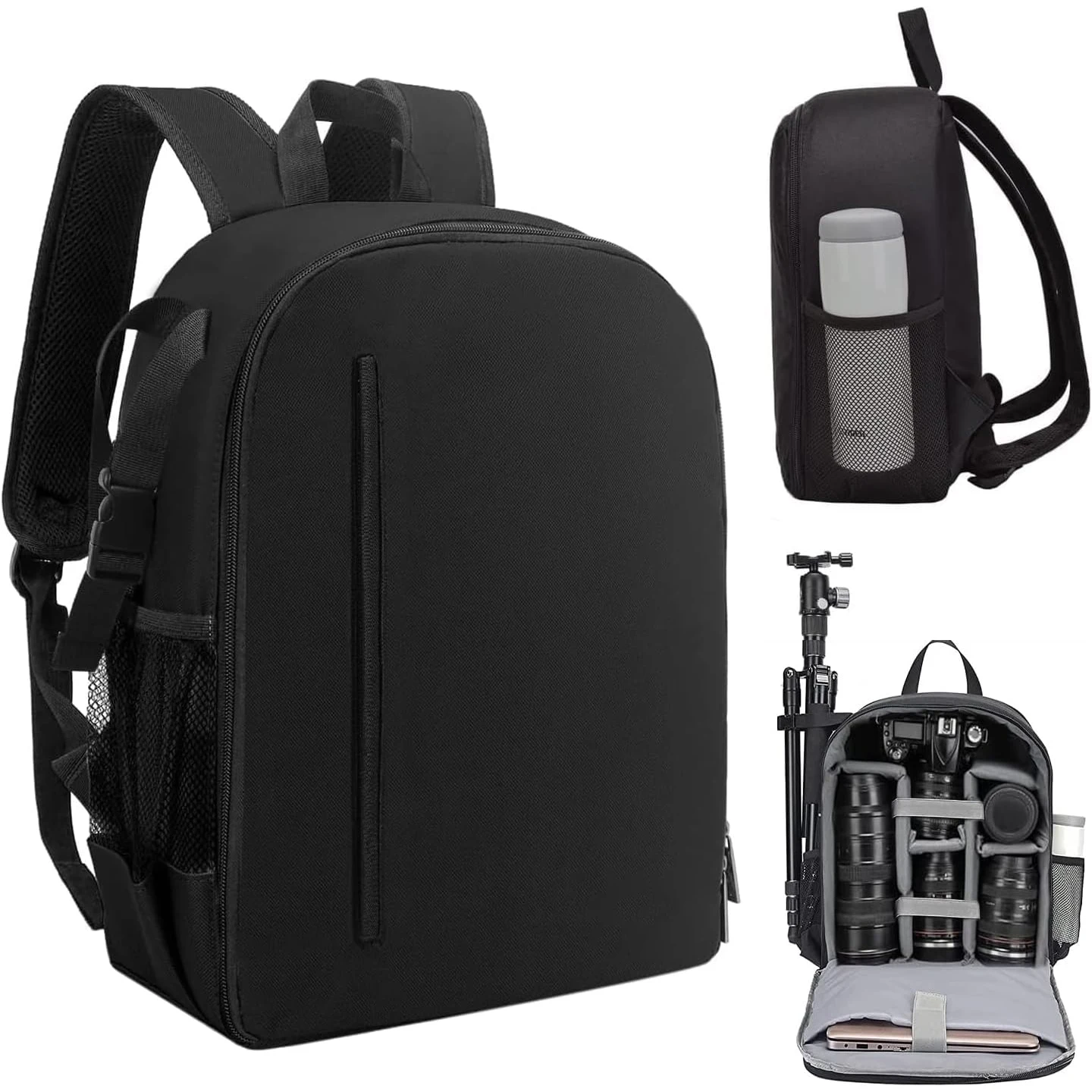 Professional SLR DSLR Mirrorless Camera Waterproof Camera Case Compatible Camera Backpack Bag with Laptop