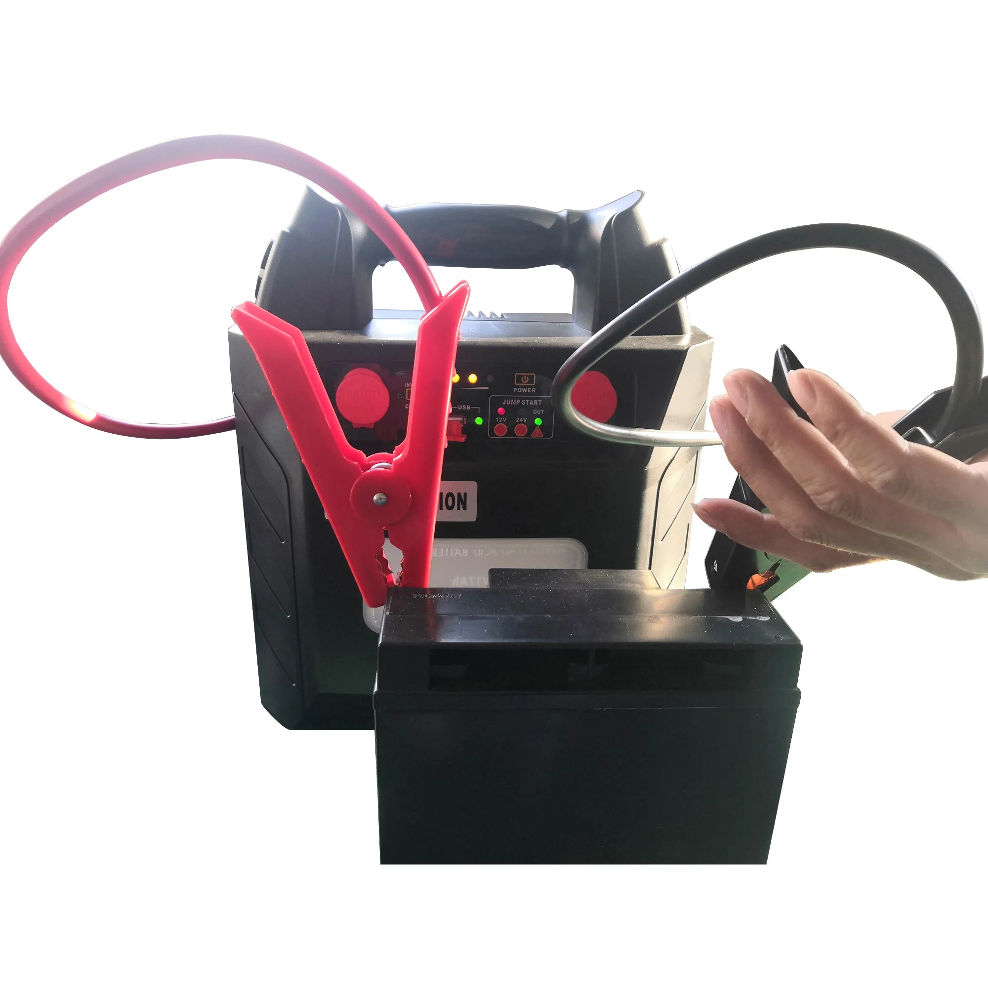 12V 24V jump start with inverter heavy power station big battery capacity  car jump starter