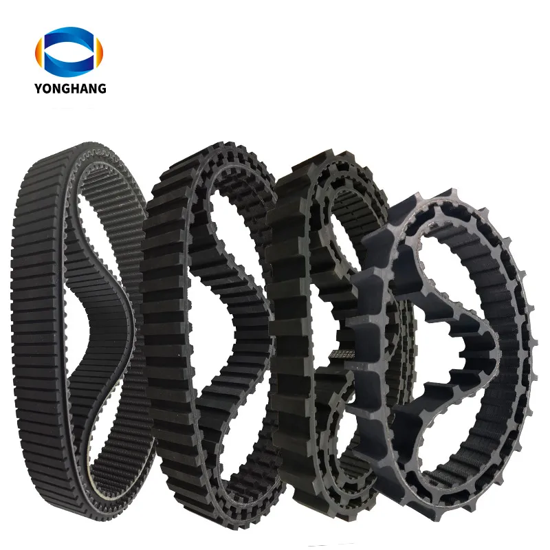 Yonghangbelt special customized heavy duty track rubber block chain for every conveyor drive sys-tem
