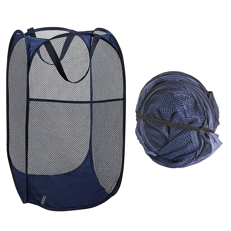 Amazon best seller Popup Laundry Hamper Mesh Hamper Dirty Clothes Basket with Carry Handles for bathroom
