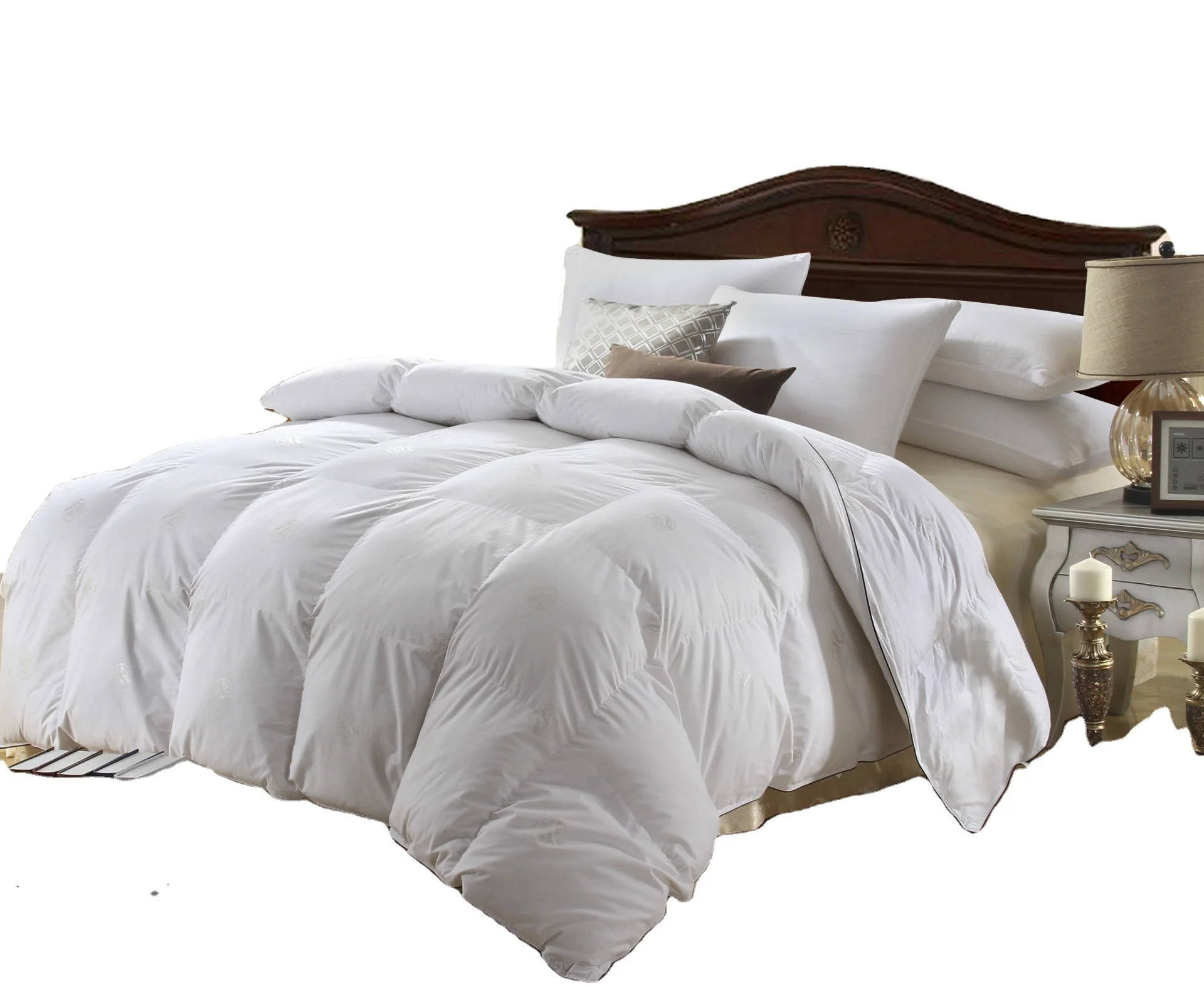 Отель семьи использования high-end белый гусиный пух одеяло комплекты постельного белья