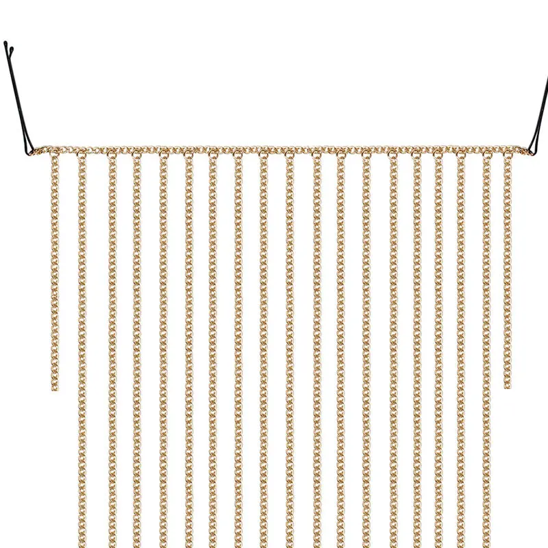 Wholesale Street fashion Women Styling Accessories Metal Golden Aluminum Chain Link Hair Clip With Tassel