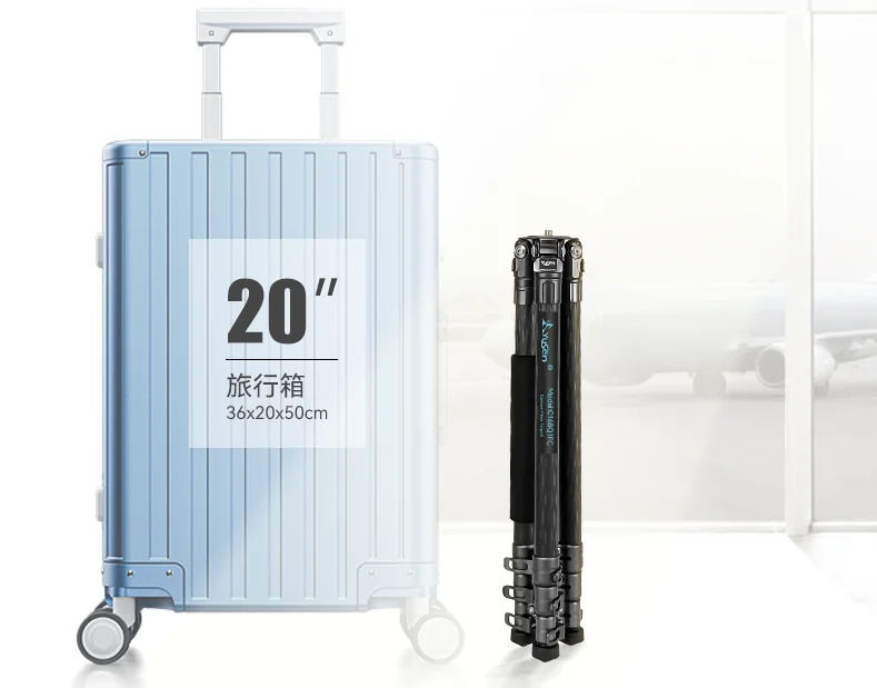 YuSen Professional Carbon Fiber Camera Multiple Function Monopod Tripod for SLR, DSLR, Camcorder and Video Camera