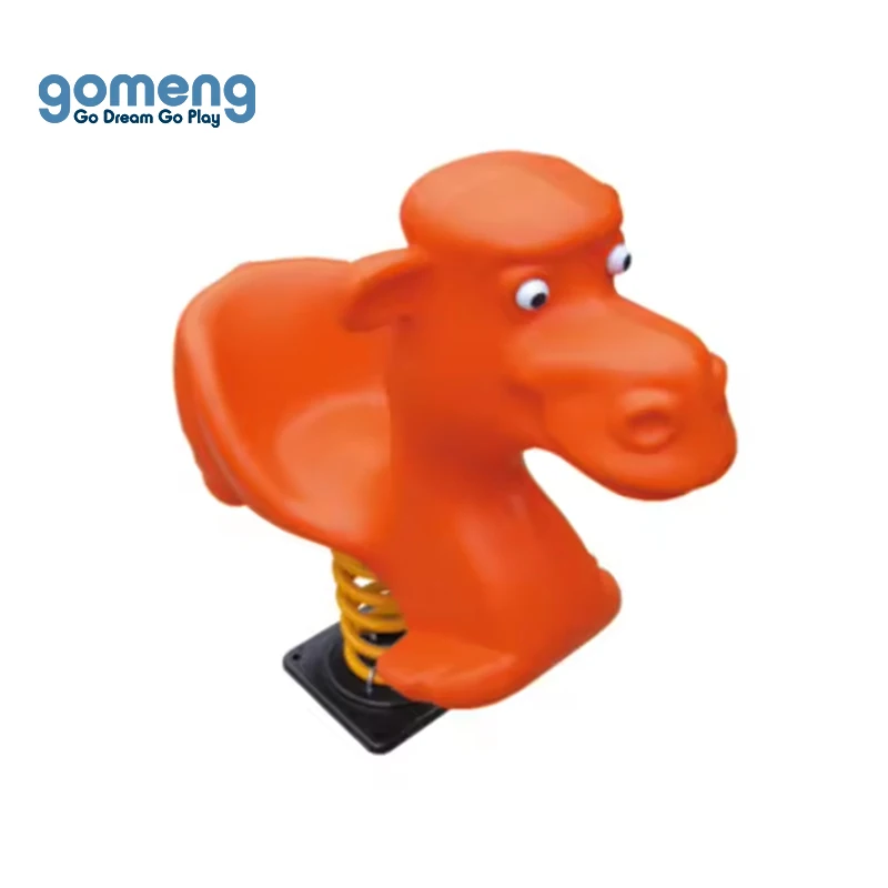 Popular animal style children playground spring ride ,garden outdoor playground spring rider toys rocking horse