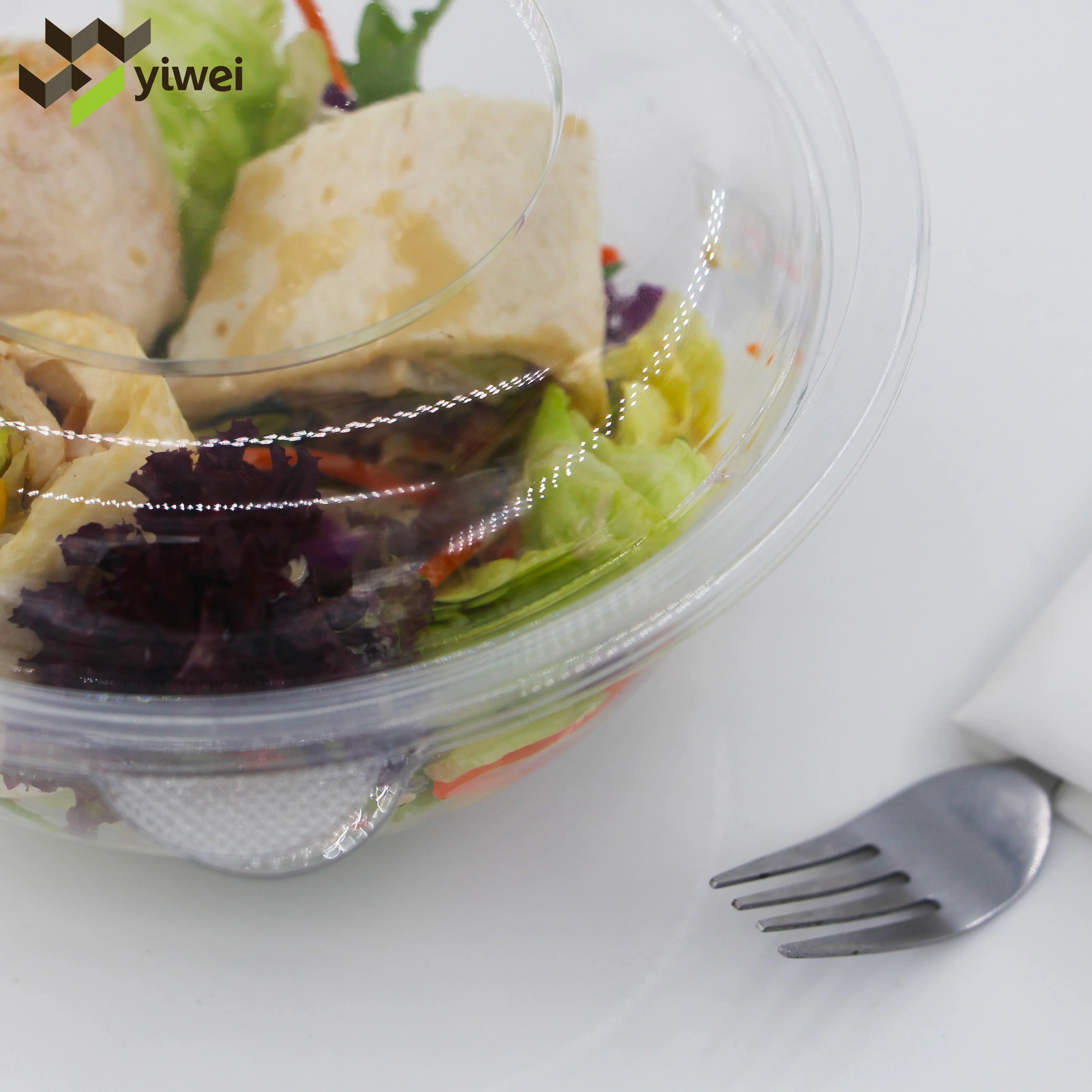 disposable to go deli boxes food plastic 8oz 16oz 24oz 32oz fruit salad  owl clear pet Plastic Plates & Bowls with lids
