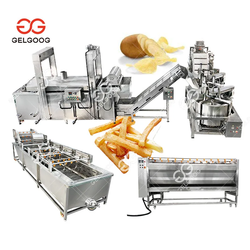 High Quality Factory Fresh Frozen French Fries Making Machines Fully Automatic Potato Chips Production Line Price