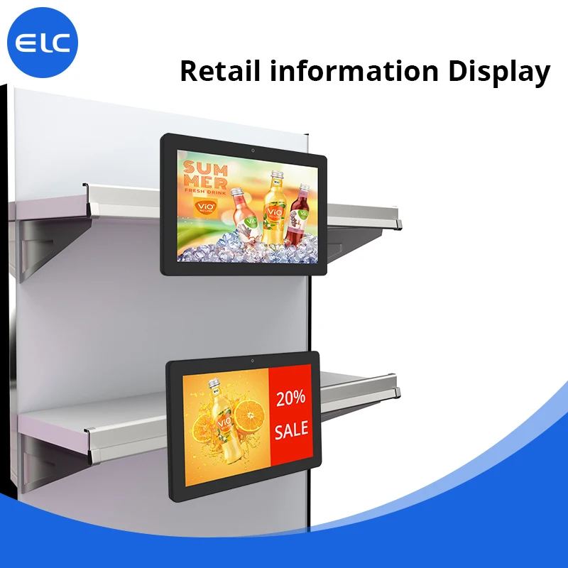 10.1 inch Supplies Advertisement Display, On-line Conference Teaching Black Android LCD Tablet Interactive Digital Signage