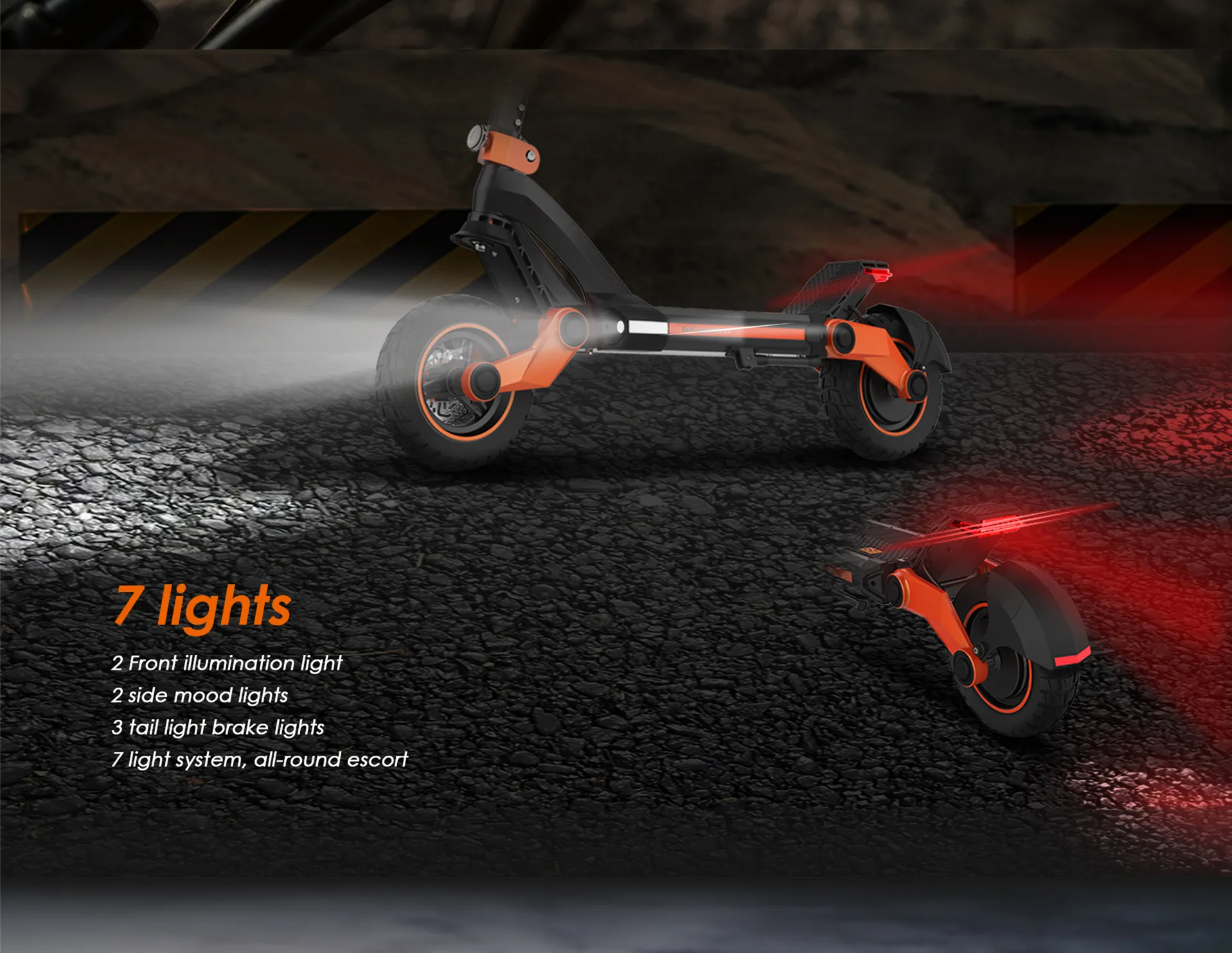[ EU Stock ] KugooKirin G3 Adventurers Dream Electric Scooter 1200W rear motor 52V 18Ah Lithium battery touchable display